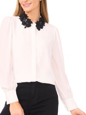 CeCe
Women's Long Sleeves Applique Button Up Shirt new size medium